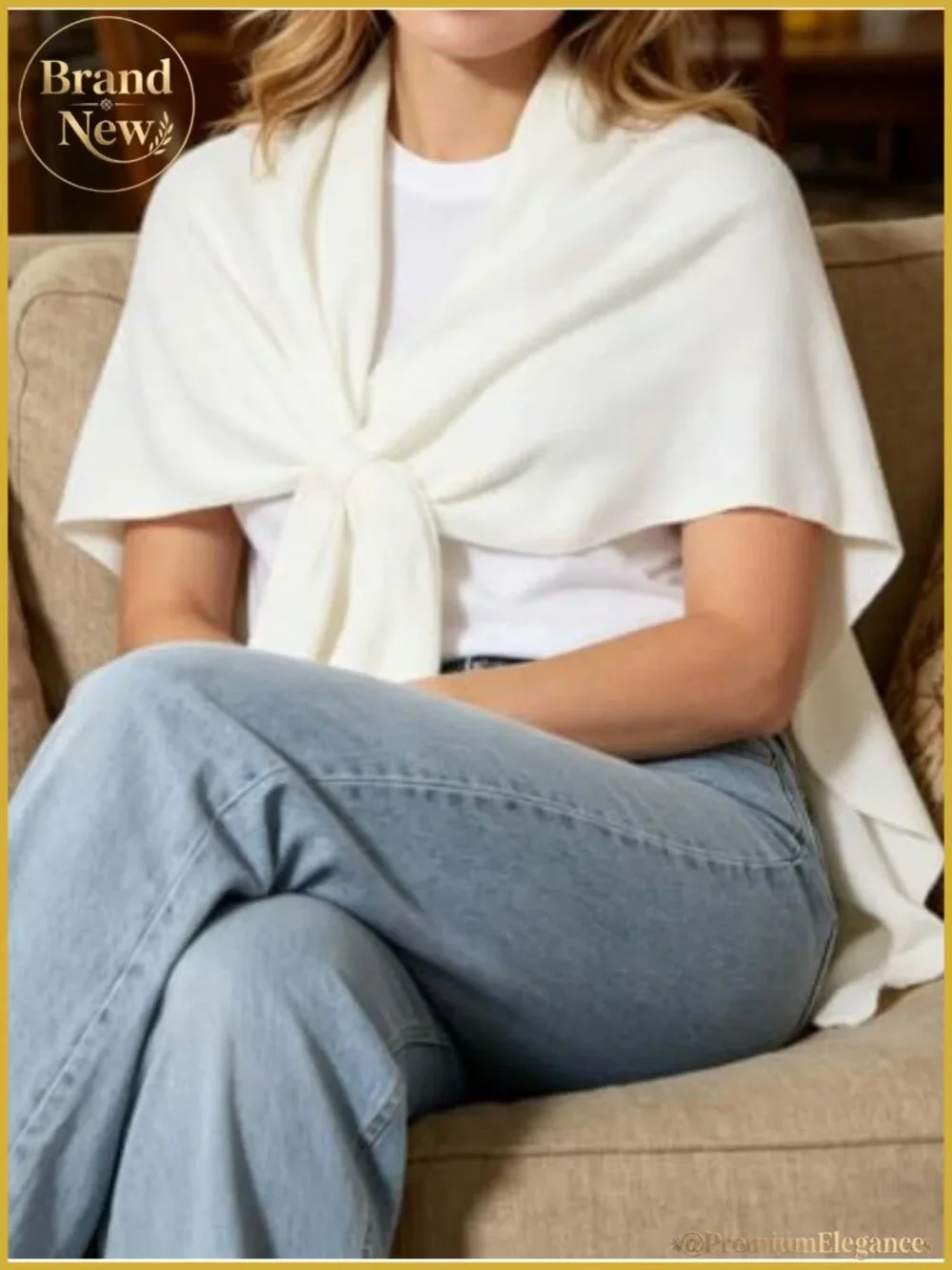 Soft Knit Pashmina Shawl Wrap for Women - One Size Sweater Cape Scarf